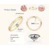 Simple Design Moissanite Diamond Gold plated wedding  band