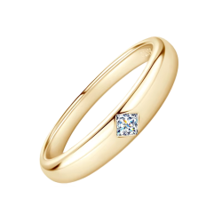 Simple Design Moissanite Diamond Gold plated wedding  band