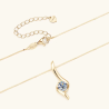 1.0ct 6.5mm D Color Moissanite Twist Pendant Necklaces 925 Sterling Silver