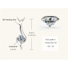 1.0ct 6.5mm D Color Moissanite Twist Pendant Necklaces 925 Sterling Silver