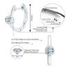 925 Sterling Silver 4mm 0.3CT Moissanite Simple Bezel Setting Clip Earrings