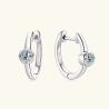925 Sterling Silver 4mm 0.3CT Moissanite Simple Bezel Setting Clip Earrings