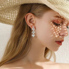 Real Moissanite Earrings Leaf Drop stud Earrings