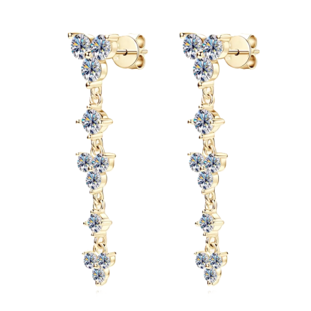 Original Moissanite Earrings Dangle stud Earrings