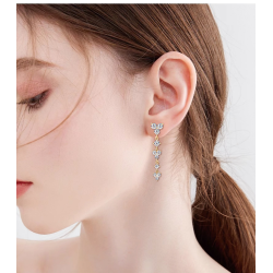 Original Moissanite Earrings Dangle stud Earrings