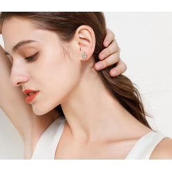 Жинхэнэ мөнгөн 925 моиссанит D өнгө 0.5CT  мушгирсан ээмэг