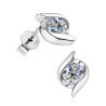 Original Silver 925 Moissanite D Color 0.5CT 5mm Twist Stud Earrings
