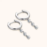 2.5mm Moissanite 925 Sterling Silver Drop Tassel Earring