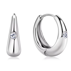 VVS1 2.5mm 0.06ct моиссанит алмаз алтаар бүрсэн цагираг Ээмэг