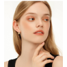 VVS1 2.5mm 0.06ct моиссанит алмаз алтаар бүрсэн цагираг Ээмэг