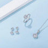 Round 18K Gold plated  D color moissanite jewelry set
