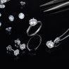 Round 18K Gold plated  D color moissanite jewelry set