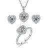 True love 18K Gold plated moissanite diamond jewelry set