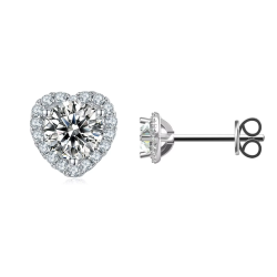 жинхэнэ хайр моиссанит алмаз 18К алтаар бүрсэн мөнгөн хослол