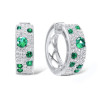 100% 925 Sterling Silver Shimmering Green Earrings Ring Set