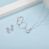 Classic Heart Shape 1ct  Moissanite Gold plated Wedding Jewelry Set