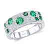 100% 925 Sterling Silver Shimmering Green Earrings Ring Set