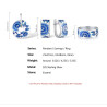 Genuine 925 Sterling Silver Blue Flower Enamel set