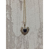 Natural Blue Sapphire Diamond 14K 585 Yellow Gold Pendant