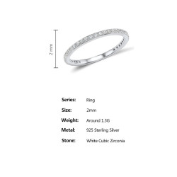 Blue zircon Gold plated  Sterling Silve Stackable Ring