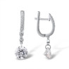 Dangle Earring Gold plated  Sterling Silver Sparkling white zircon