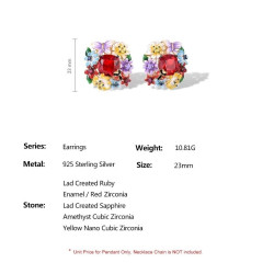 эрдэнийн олон чулуутай алтаар бүрсэн мөнгөн ээмэг бөгж хослол