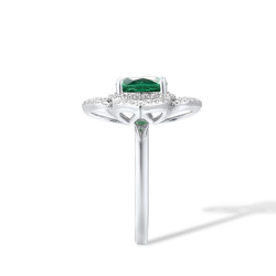 Green Emerald 18K gold plated  S925 Solid silver set