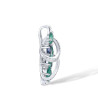 Sparkling Green Spinel Earrings Ring Pendant Set S925 Solid silver