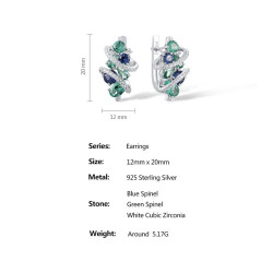 Sparkling Green Spinel Earrings Ring Pendant Set S925 Solid silver