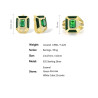 Green emerals black enamel  S925 Sterling Silver Gold plated Jewelry set