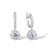 Sparkling white zircon Dangle Earring Gold plated  Sterling Silver