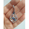 Blue dragonfly gold plated solid silver jewelry set