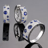 Blue Sapphire 925 Sterling Silver Jewelry Set