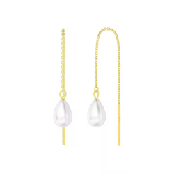 14K Gold Plated Natural  Drop Pearl 925 Sterling Silver
