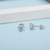 Snow flake  0.5ct Moissanite Gold plated silver Stud Earrings