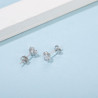 Snow flake  0.5ct Moissanite Gold plated silver Stud Earrings