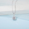 D color  6.5mm Moissanite Gold plated Pendant chain