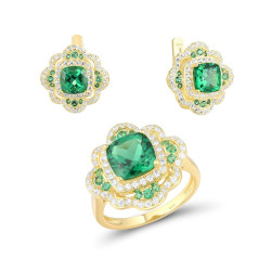 Green Emeral Sterling silver jewelry