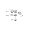 Square  0.5ct Moissanite Gold plated silver Stud Earrings
