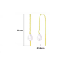 14K Gold Plated Natural  Drop Pearl 925 Sterling Silver