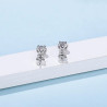 D color 4 claws  0.5 mm Moissanite Gold plated Stud Earrings