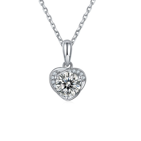 Love D color  Moissanite Gold plated Pendant chains