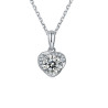 Love D color  Moissanite Gold plated Pendant chains