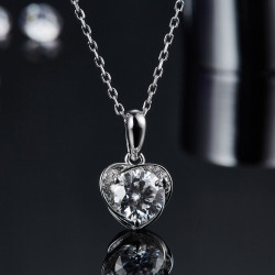 Love D color  Moissanite Gold plated Pendant chains