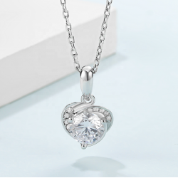Love D color  Moissanite Gold plated Pendant chains