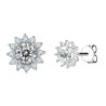 Sun flower  D color  Moissanite Gold plated Earrings
