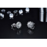 Sun flower  D color  Moissanite Gold plated Earrings