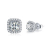 Round brilliant cut Moissanite Gold plated Earrings