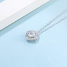 Round brilliant cut Moissanite Gold plated Pendant