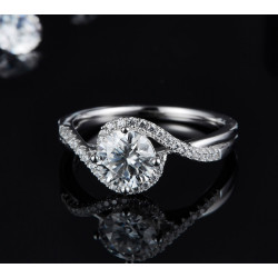 1ct моиссанит алмаз  алтаар бүрсэн хуримын бөгж